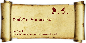 Moór Veronika névjegykártya