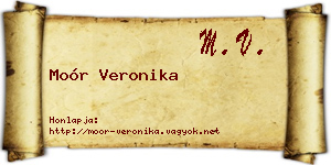 Moór Veronika névjegykártya